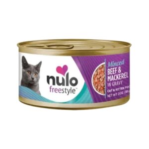 Lata Nulo para Gato Receta de Carne de Res y Caballa en Salsa 85g