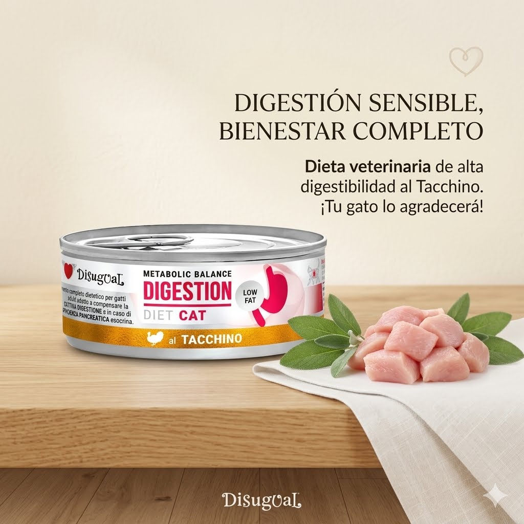 Lata Disugual para Gato Digestion Low Sabor Pavo 85g - Image 2