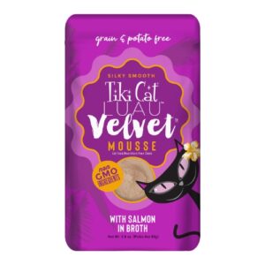 Pouch Tiki Cat Luau Velvet Mousse Salmon en Caldo 80g