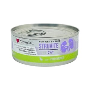 Lata Disugual Struvite Diet Cat con Codorniz 85g