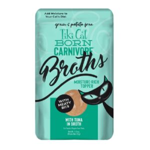 Pouch Tiki Cat Born Carnivore Broths  Atun en Caldo 37g