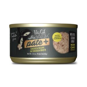 Tiki Cat After Dark Paté + Receta de Pollo y Pato en Caldo de Pollo 80g